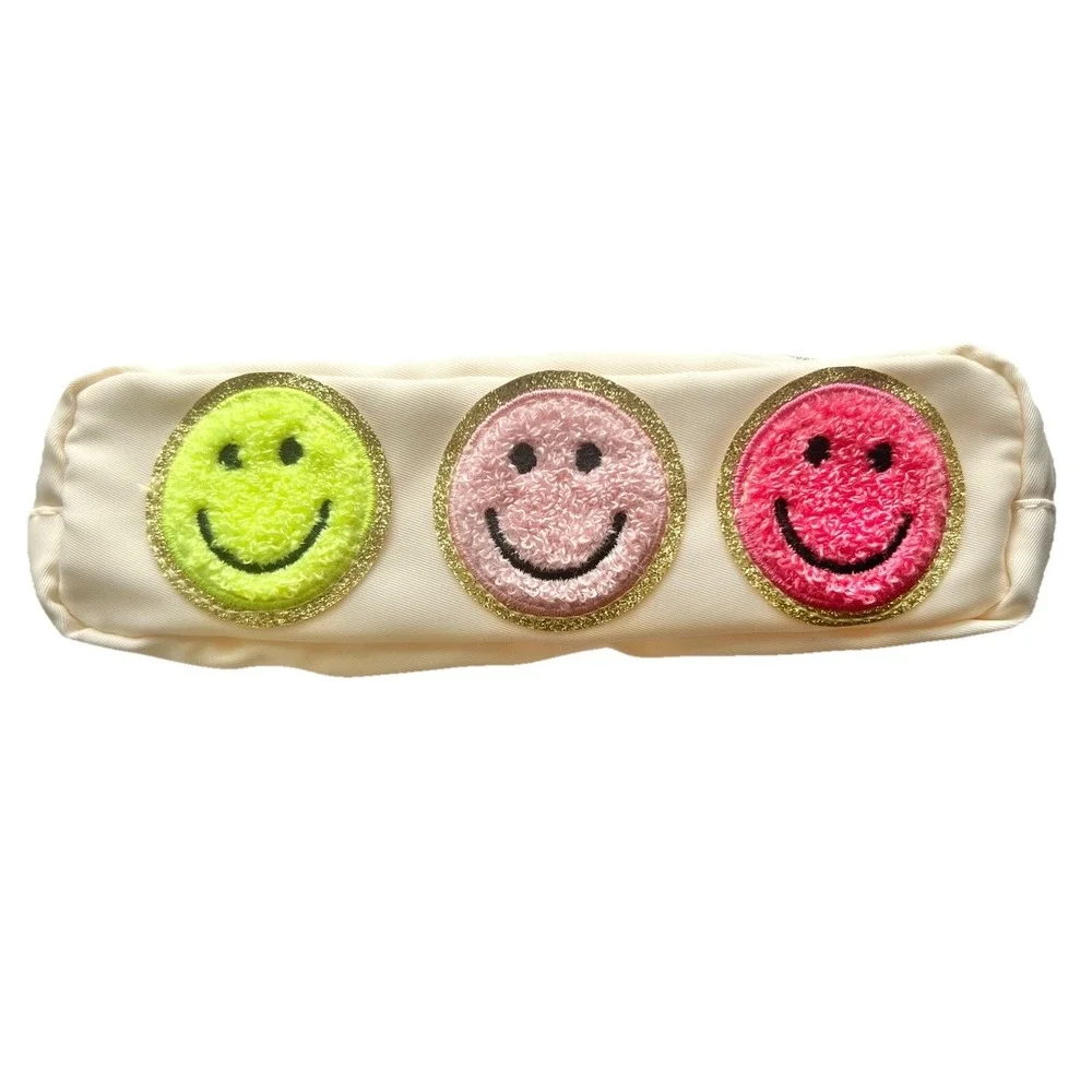 Pencil Bag Makeup Pouch Happy Face Smile Cosmetic Purse Storage Beauty Accessory